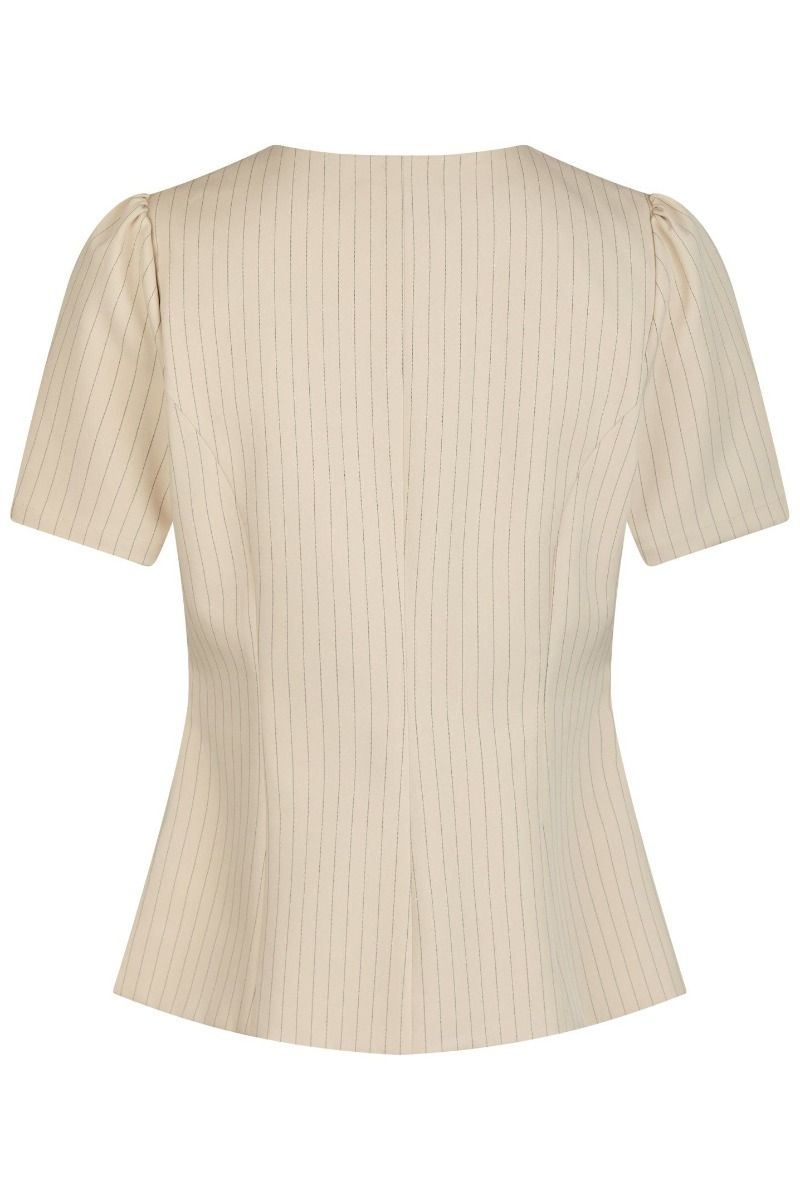 Neo Noir - Bluse - Jules Pinstriped Blouse - Sand