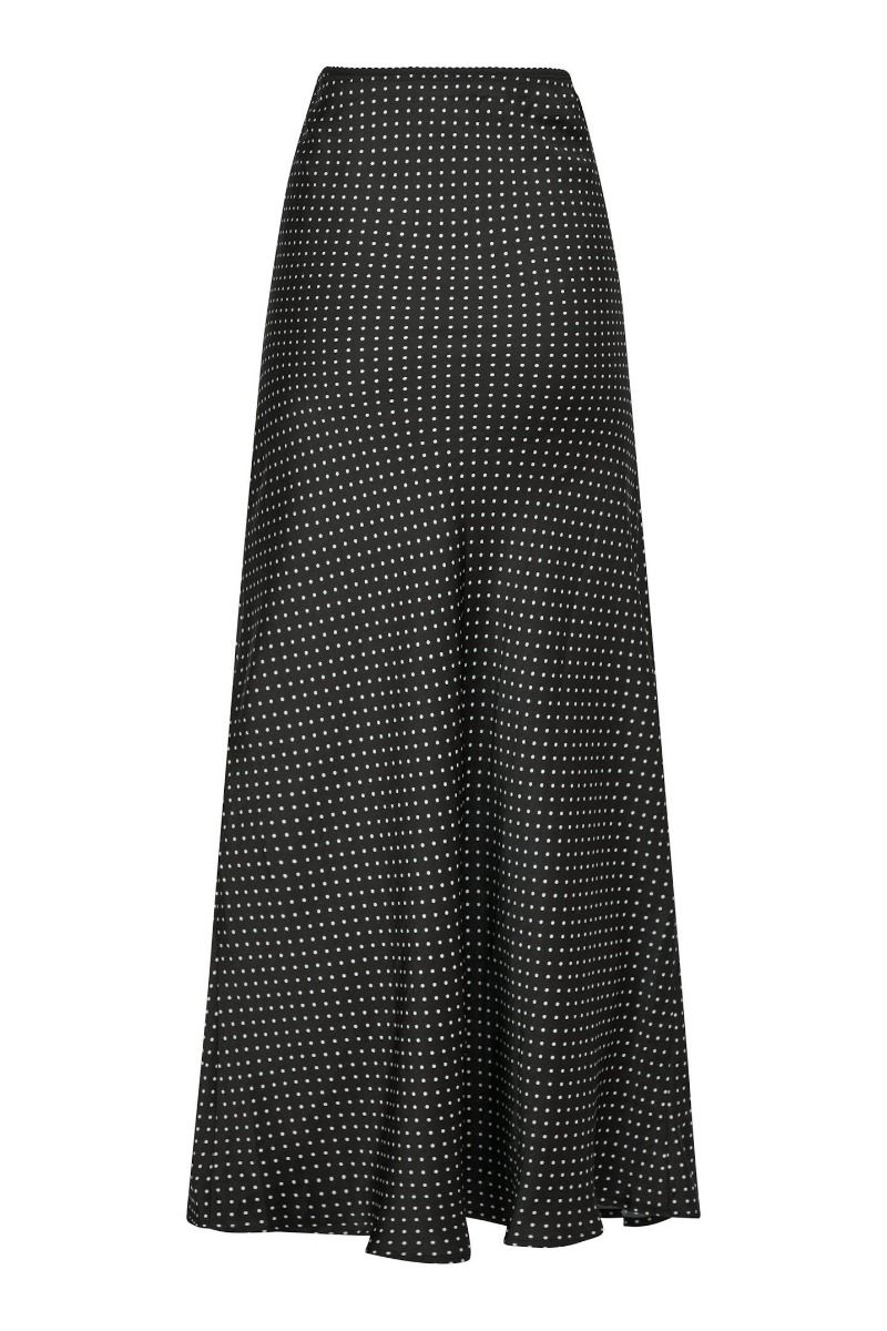 Neo Noir - Nederdel - Lola Dot Long Skirt - Black
