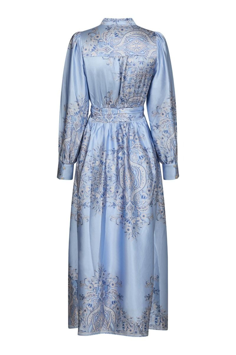 Neo Noir - Kjole - Nova Paisley Border Dress - Light Blue
