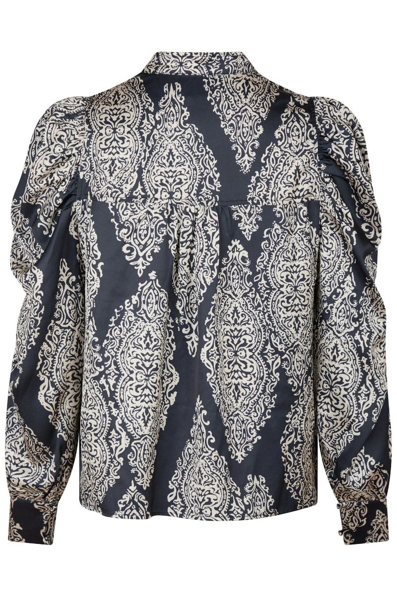Neo Noir - Bluse - Rosslyn Paisley Drop Blouse - Navy