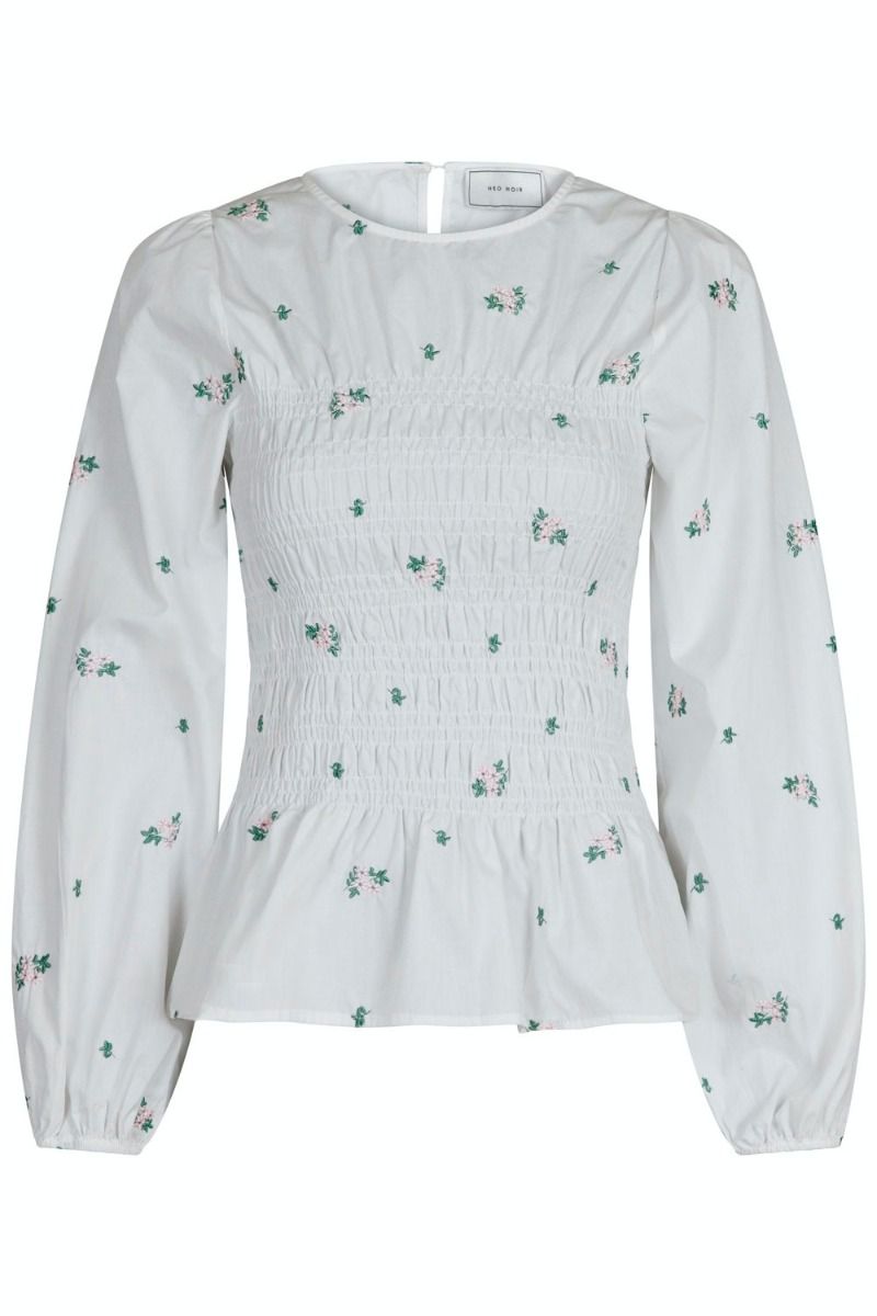 Neo Noir - Bluse - Alberta Clean Flower Blouse - White