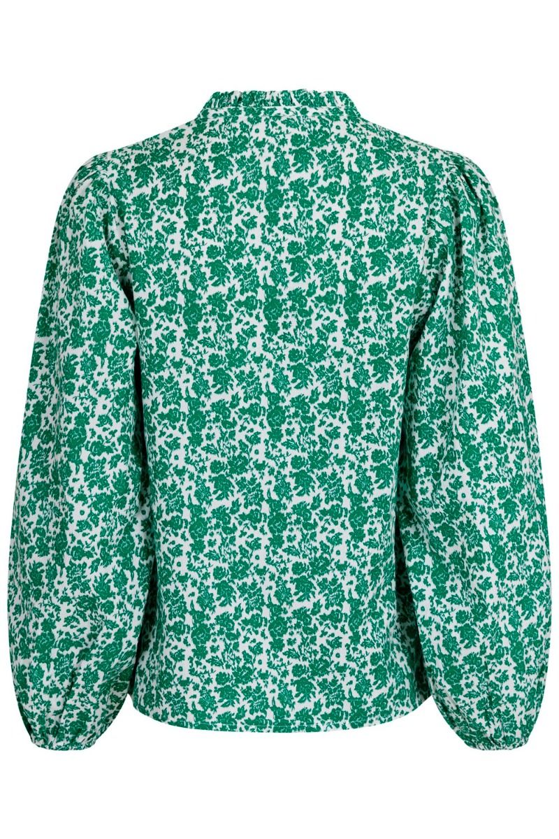 Neo Noir - Bluse - Anett Ikat Flower Blouse - Green