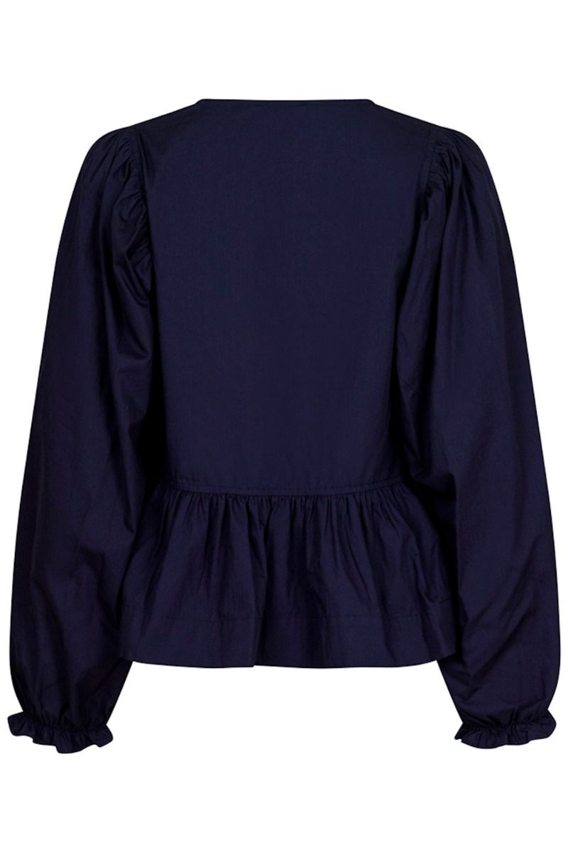 Neo Noir - Bluse - Bessie C Poplin Blouse - Dark Navy