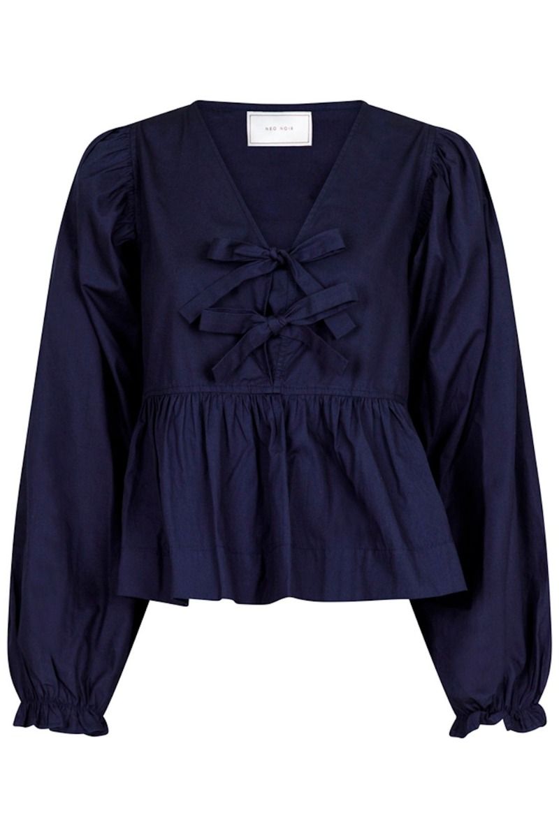 Neo Noir - Bluse - Bessie C Poplin Blouse - Dark Navy