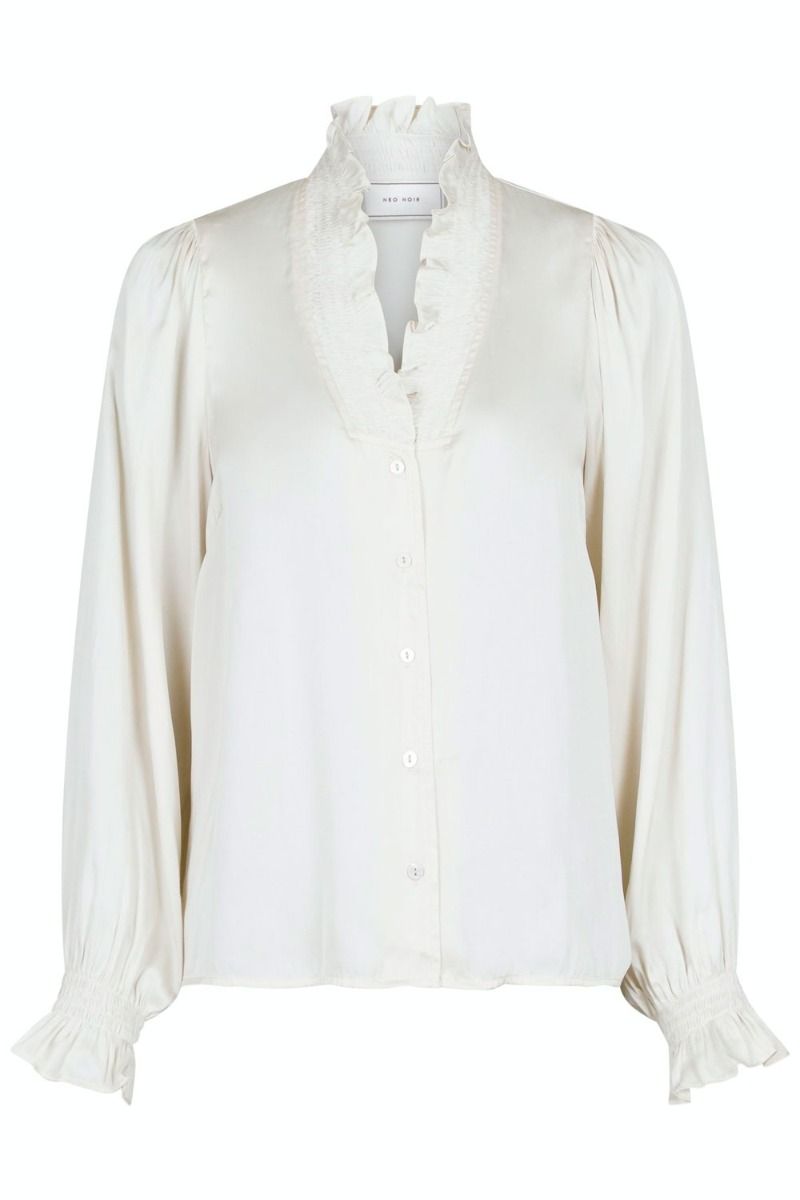 Neo Noir - Bluse - Brielle Satin Blouse - Off White