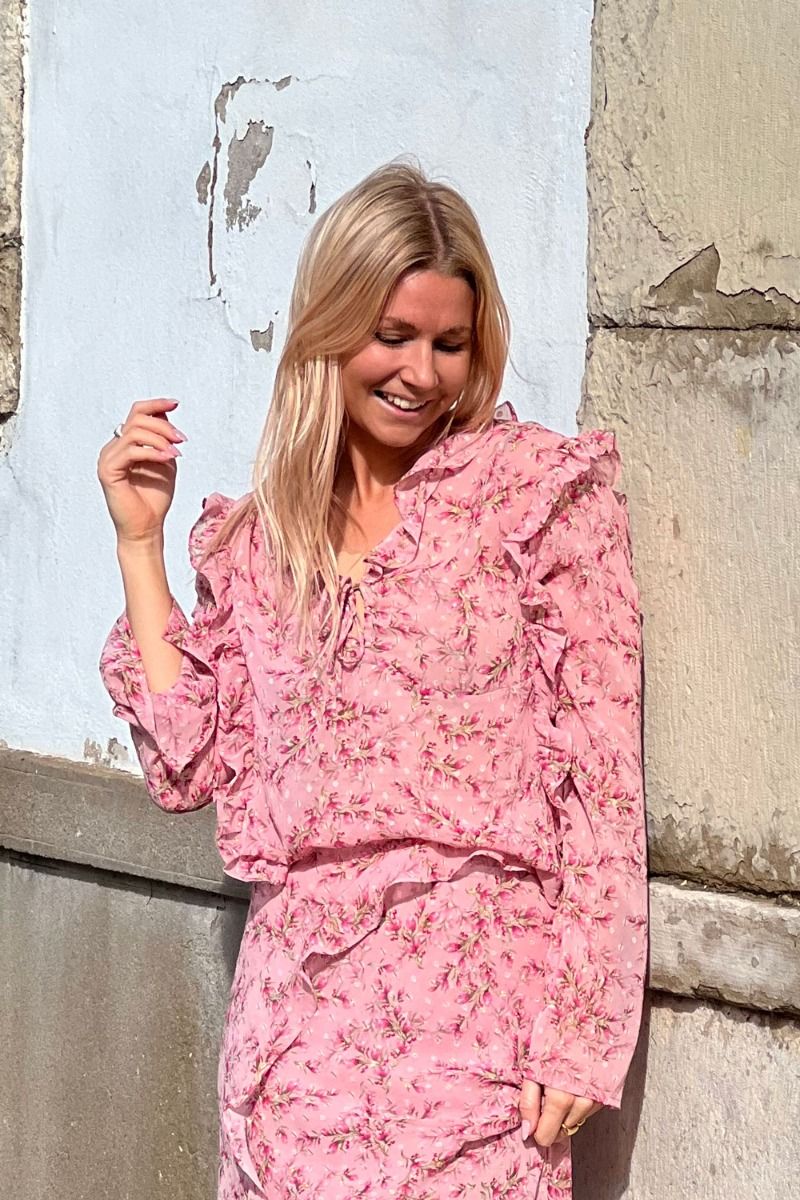 Neo Noir - Bluse - Carola Dot Print Blouse - Rose