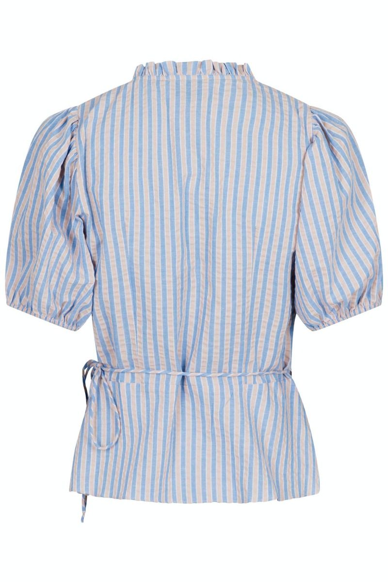 Neo Noir - Bluse - Isabella Stripe Top - Light Blue