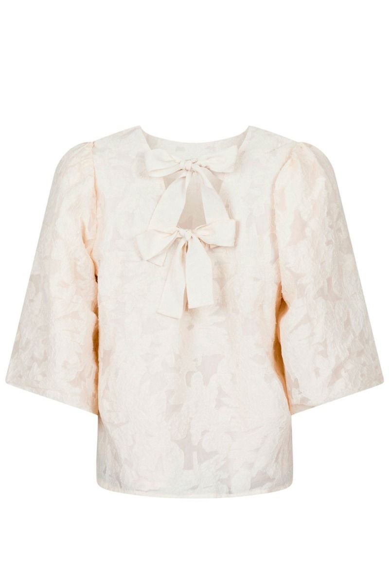 Neo Noir - Bluse - Lorraine Brocade Blouse - Ivory