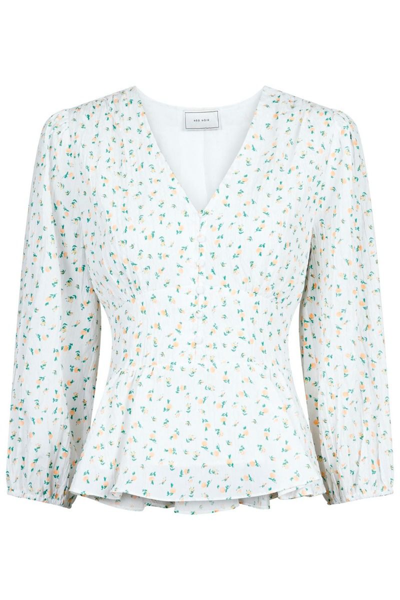 Neo Noir - Bluse - Mirala Fine Flower Blouse - White