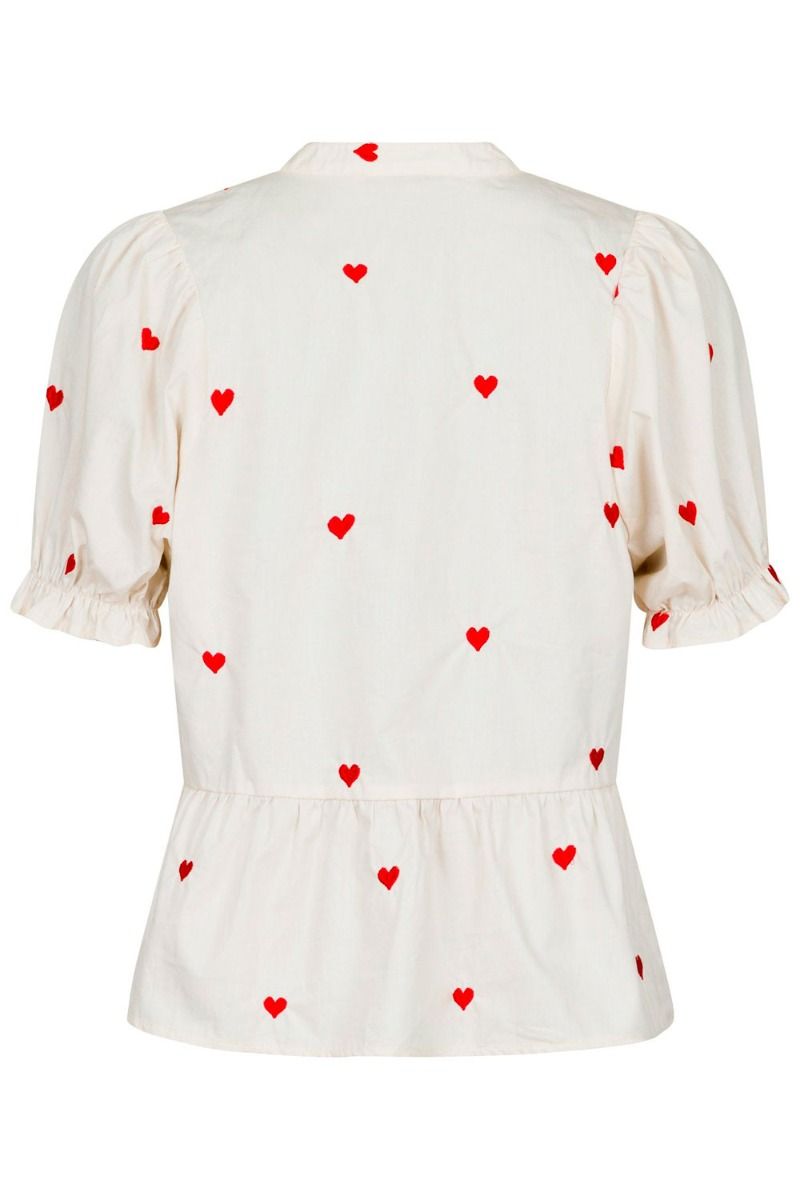 Neo Noir - Bluse - Savy Hearts Top - Creme