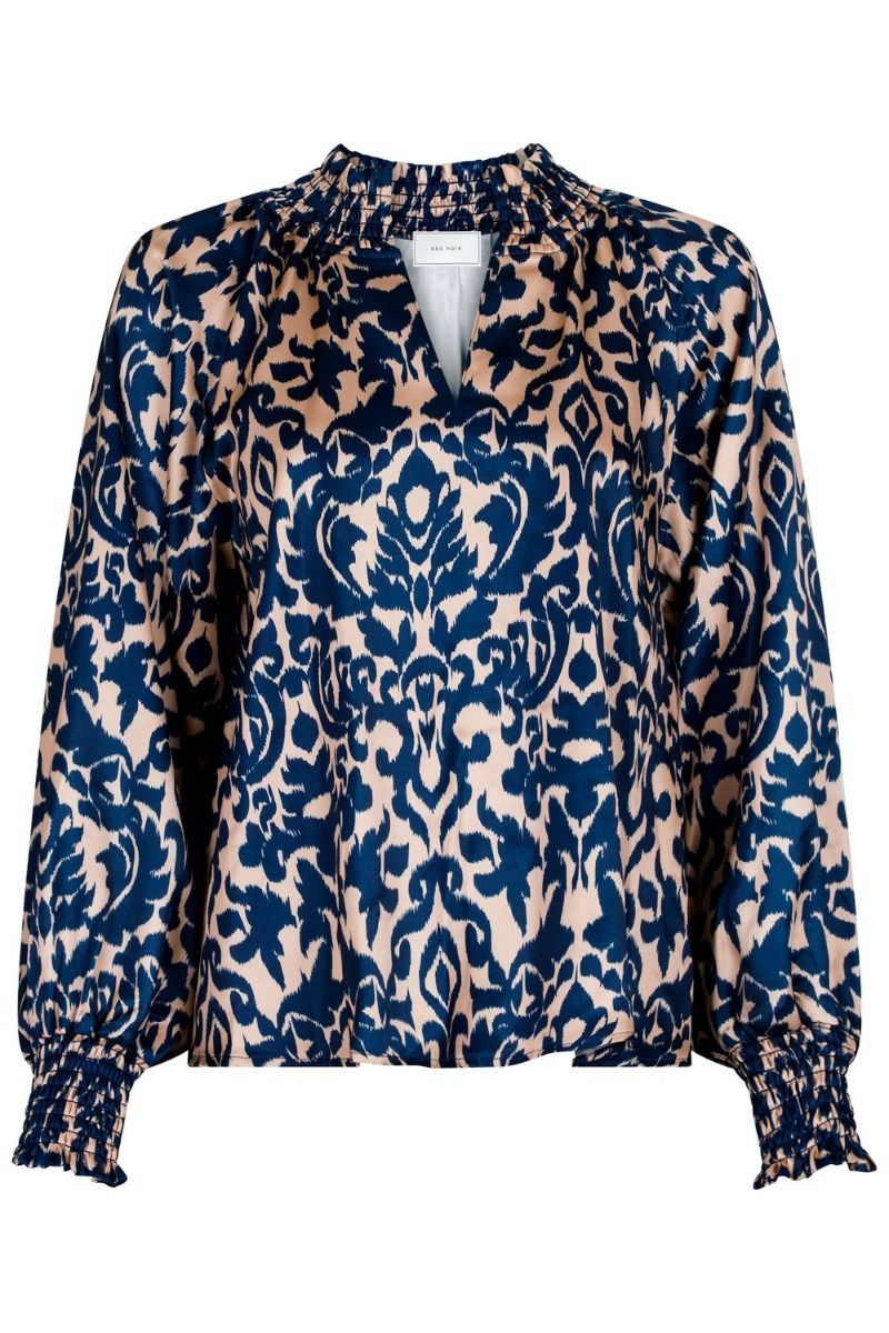 Neo Noir - Bluse - Stone Flower Blur Blouse - Bright Camel