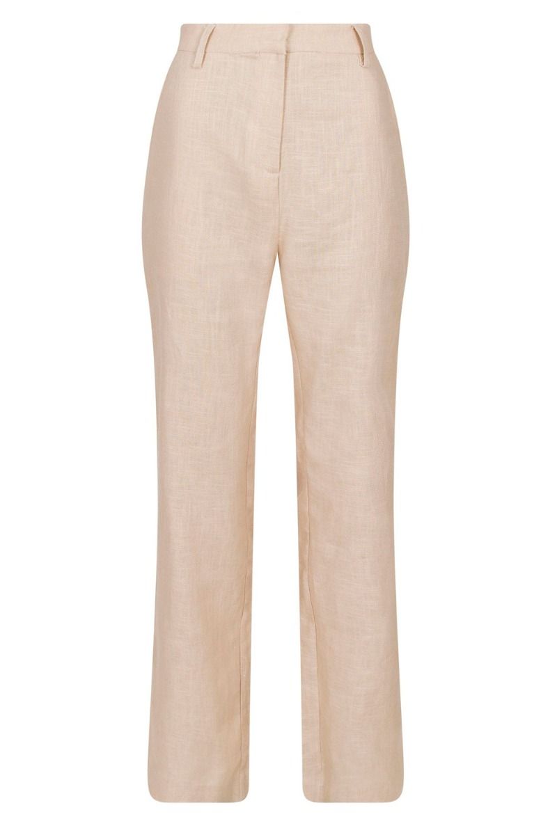 Neo Noir - Bukser - Alice Heavy Linen Pants - Sand