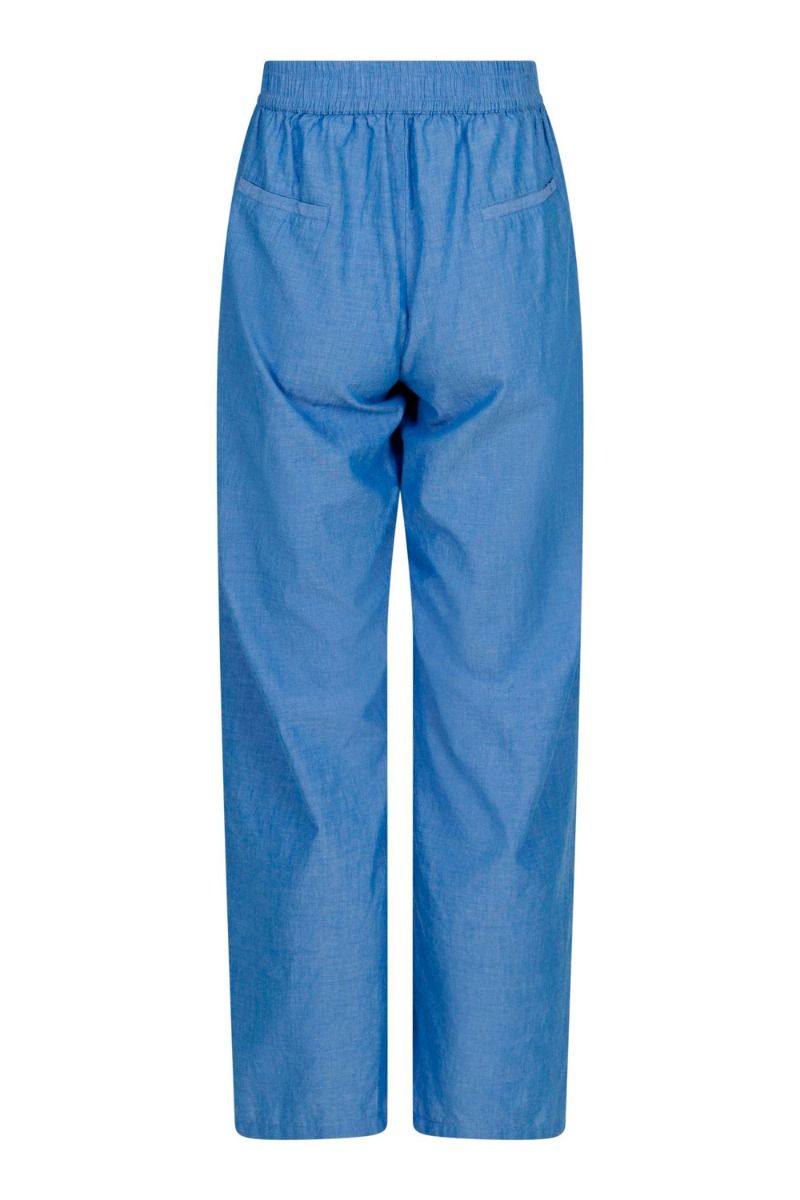 Neo Noir - Bukser - Astra Chambray Pants - Blue