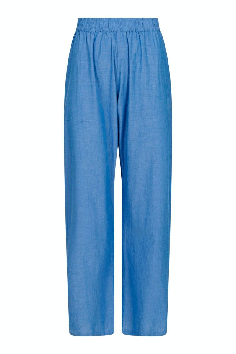 Neo Noir - Bukser - Astra Chambray Pants - Blue
