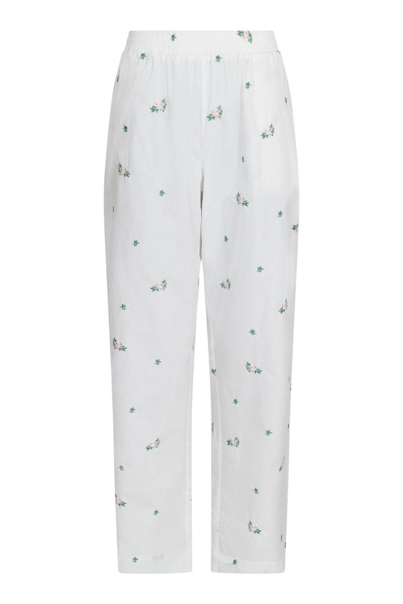 Neo Noir - Bukser - Astra Clean Flower Pants - White
