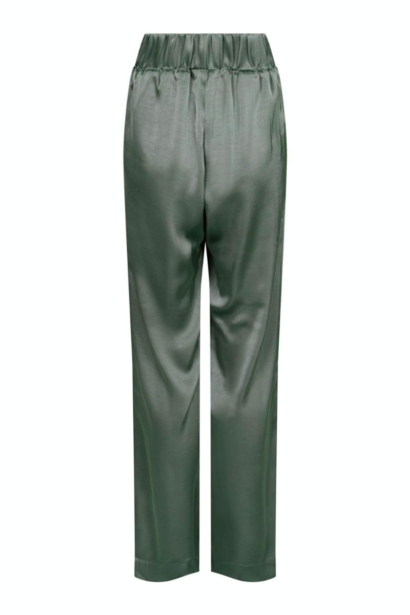 Neo Noir - Bukser - Winnie Heavy Sateen Pants - Smoke Green