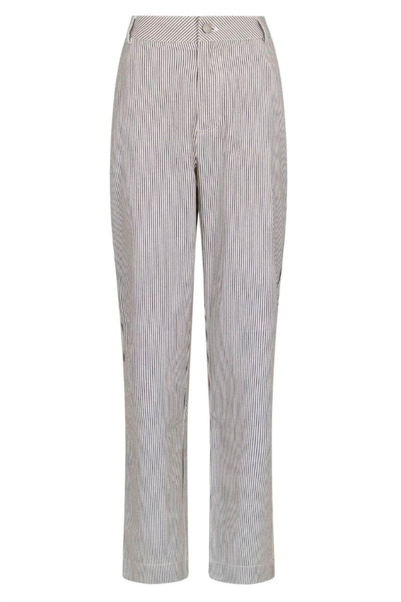 Neo Noir - Bukser - Zuzan Stripe Pants - Chocolate Brown