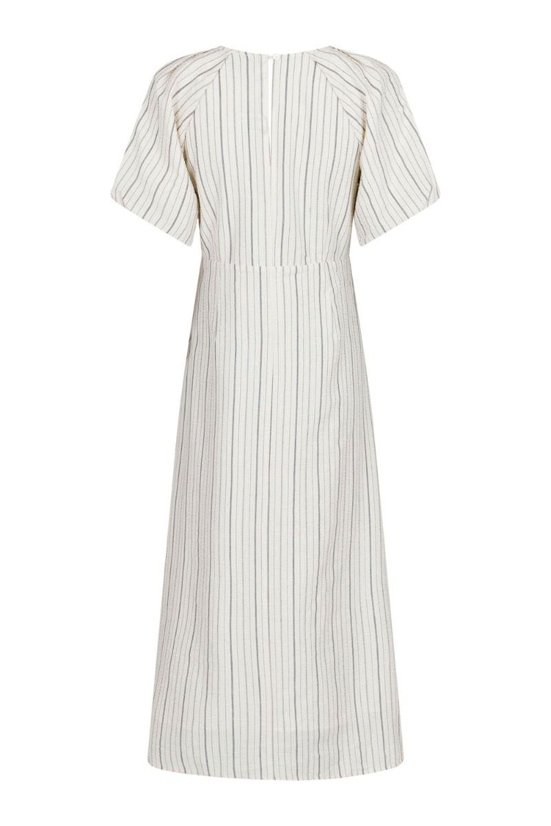 Neo Noir - Kjole - Bomba Stripe Dress - Off White