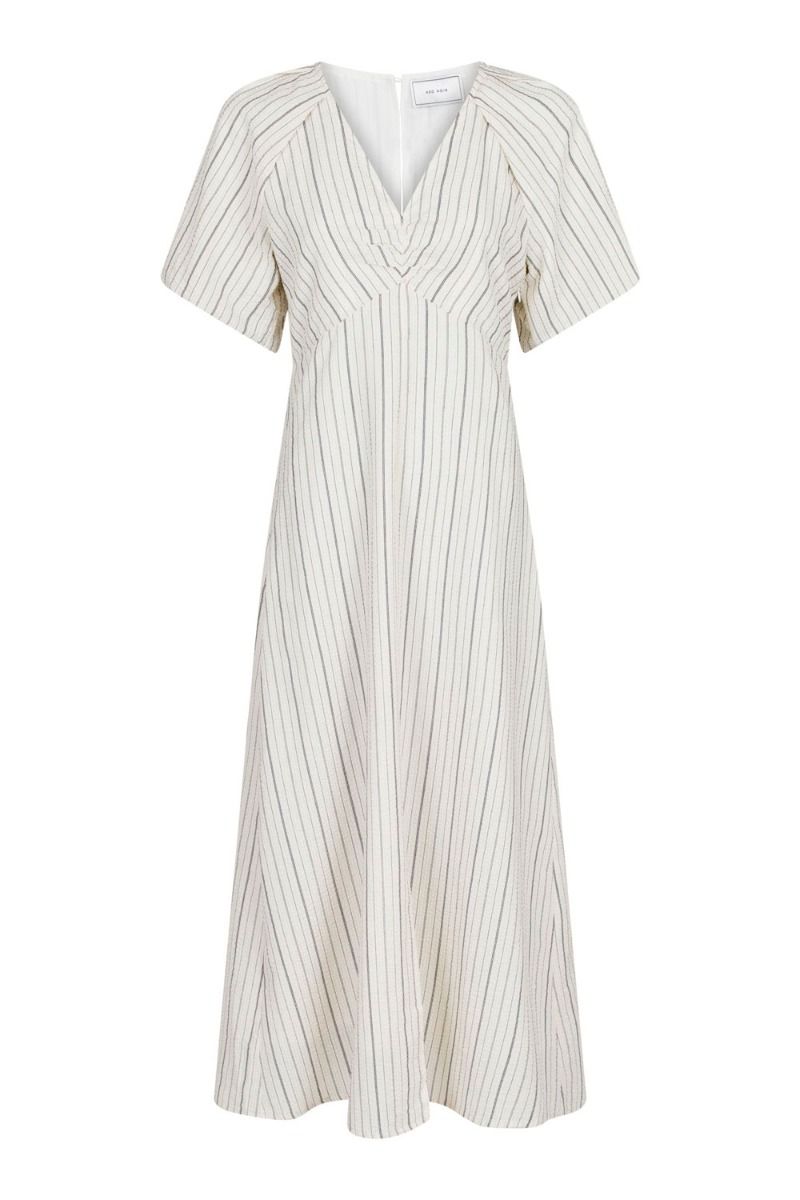 Neo Noir - Kjole - Bomba Stripe Dress - Off White