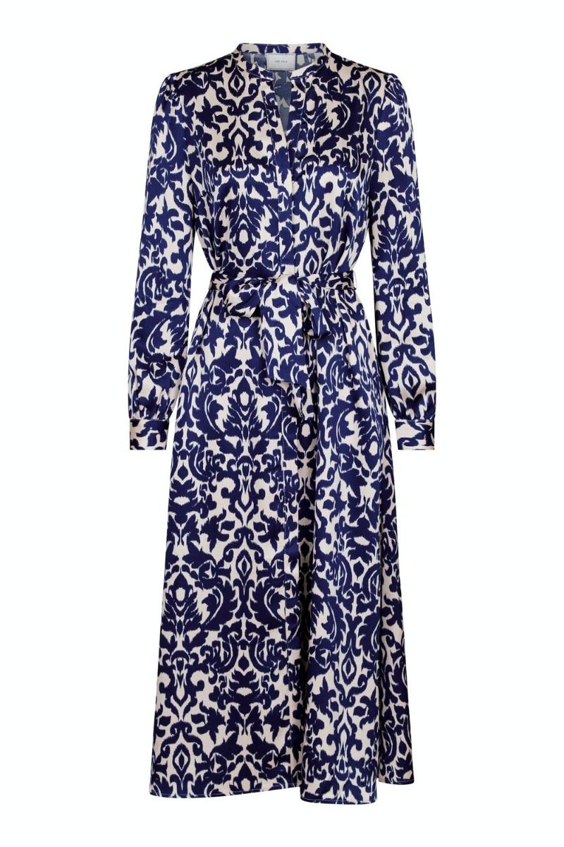 Neo Noir - Kjole - Cilian Flower Blur Dress - Navy