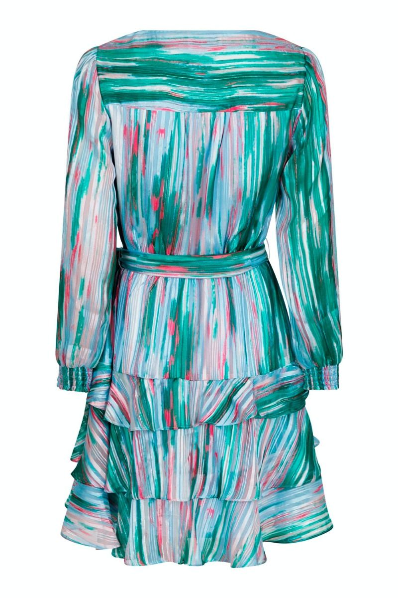 Neo Noir - Kjole - Dennie Blurred Stripe Dress - Green