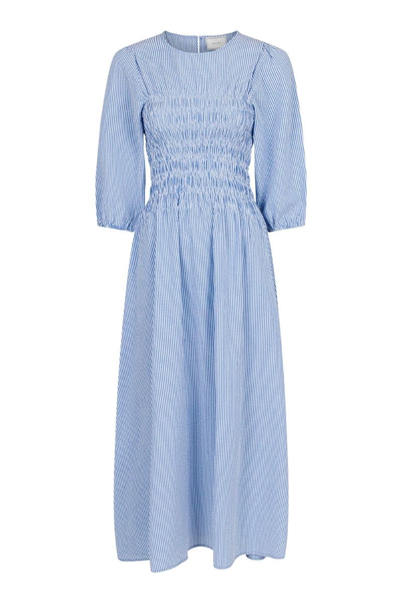 Neo Noir - Kjole - Laries Slim Stripe Dress - Blue