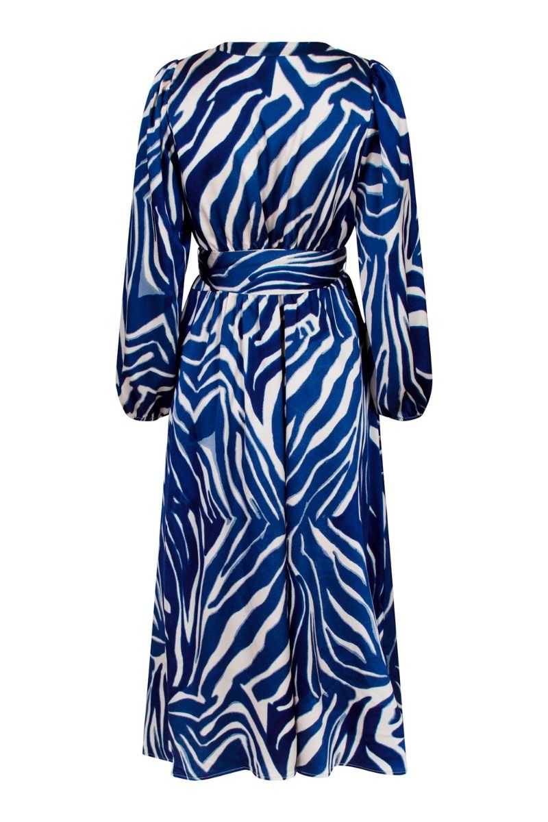 Neo Noir - Kjole - Louise Wave Line Dress - Blue