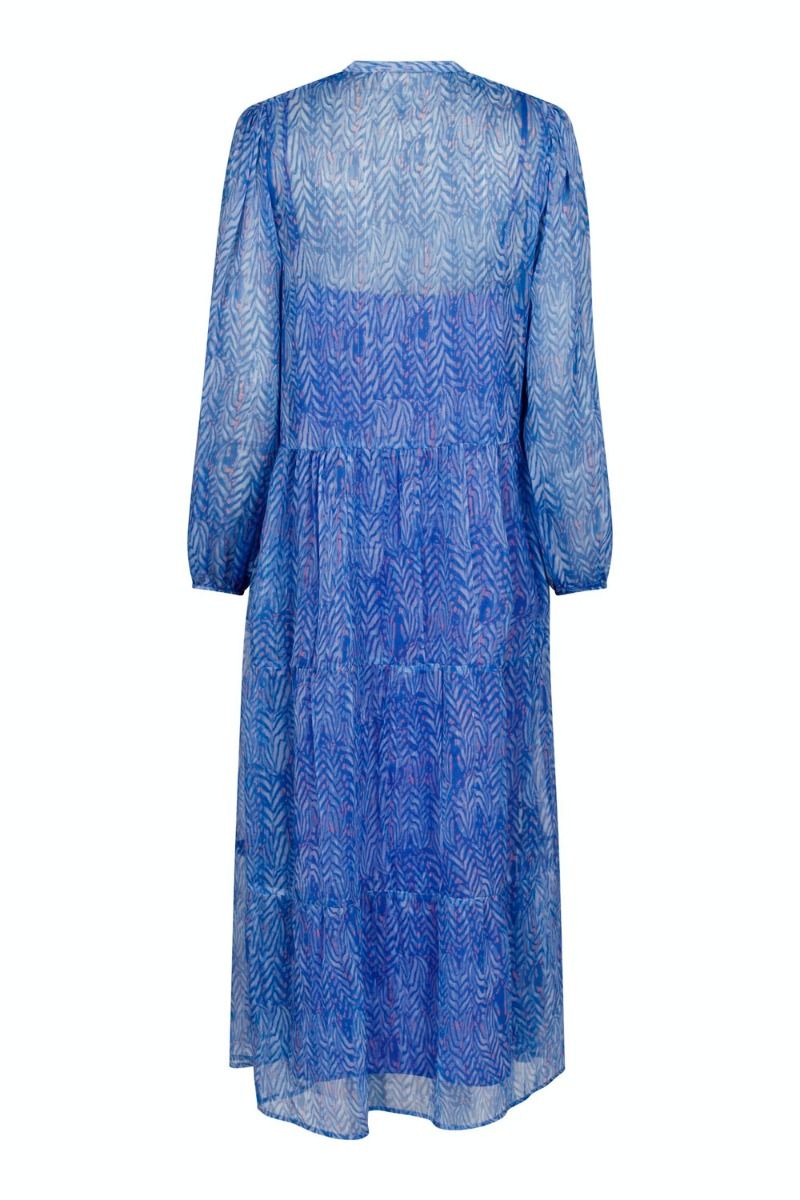 Neo Noir - Kjole - Nobis Swirl Mix Dress - Blue 