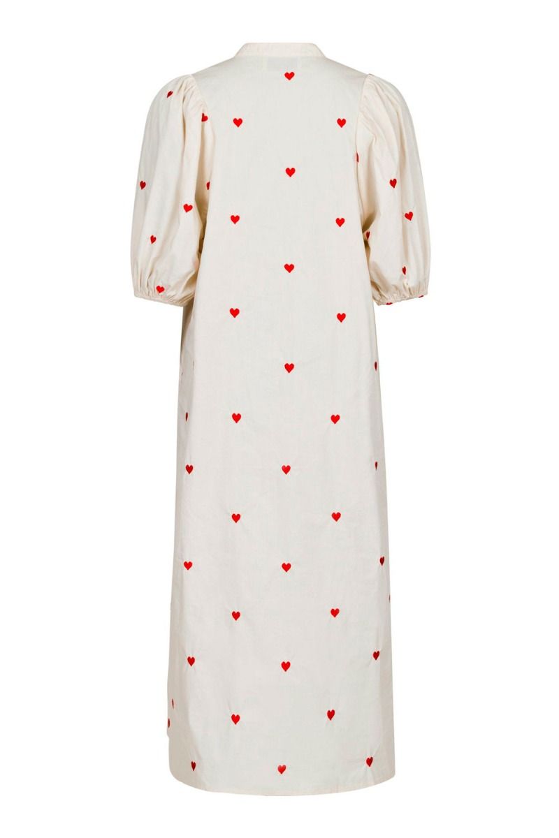 Neo Noir - Kjole - Verossa Hearts Dress - Creme