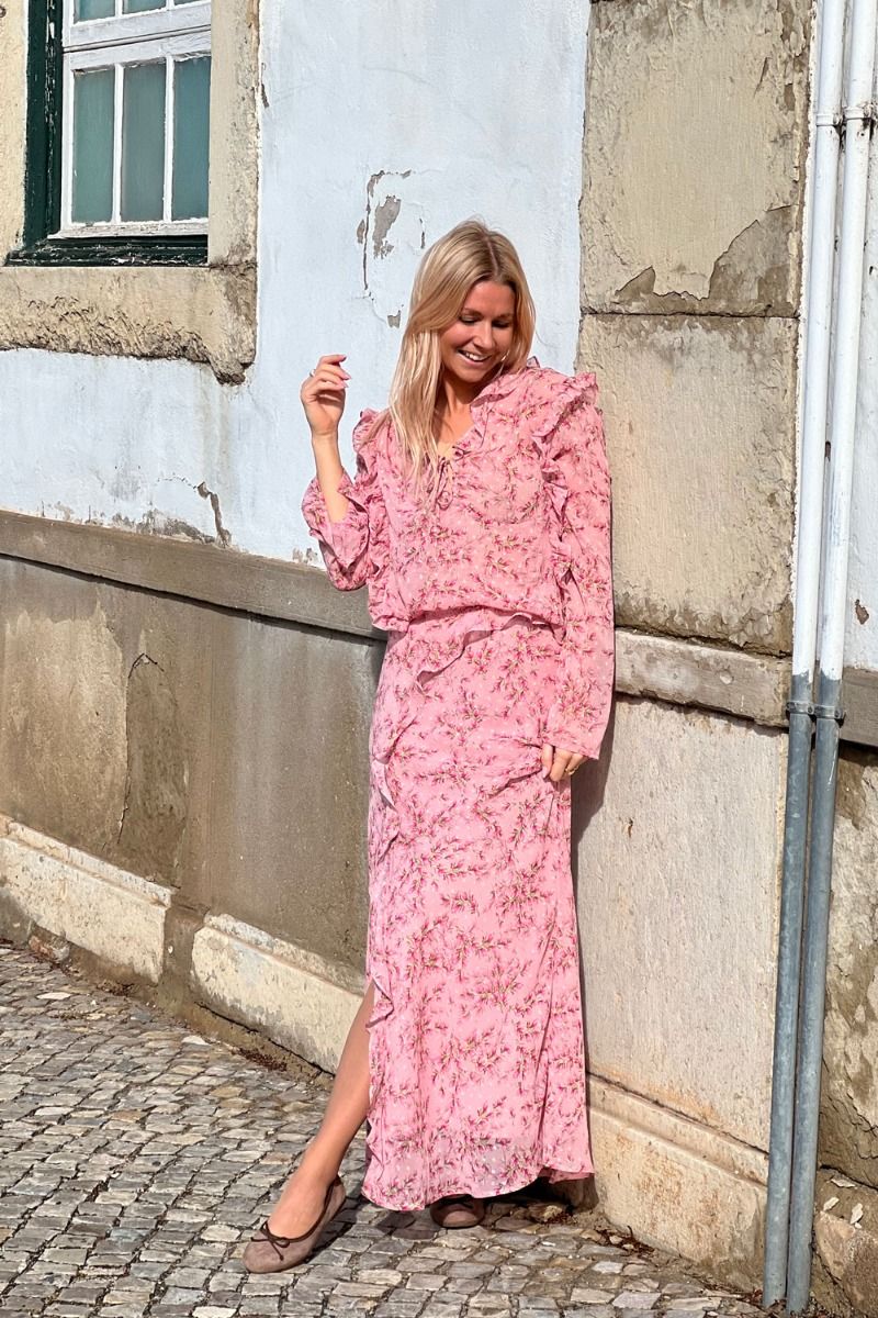 Neo Noir - Nederdel - Vinza Dot Print Skirt - Rose