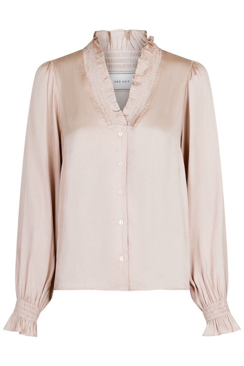 Neo Noir - Skjorte - Brielle Satin Blouse - Champagne