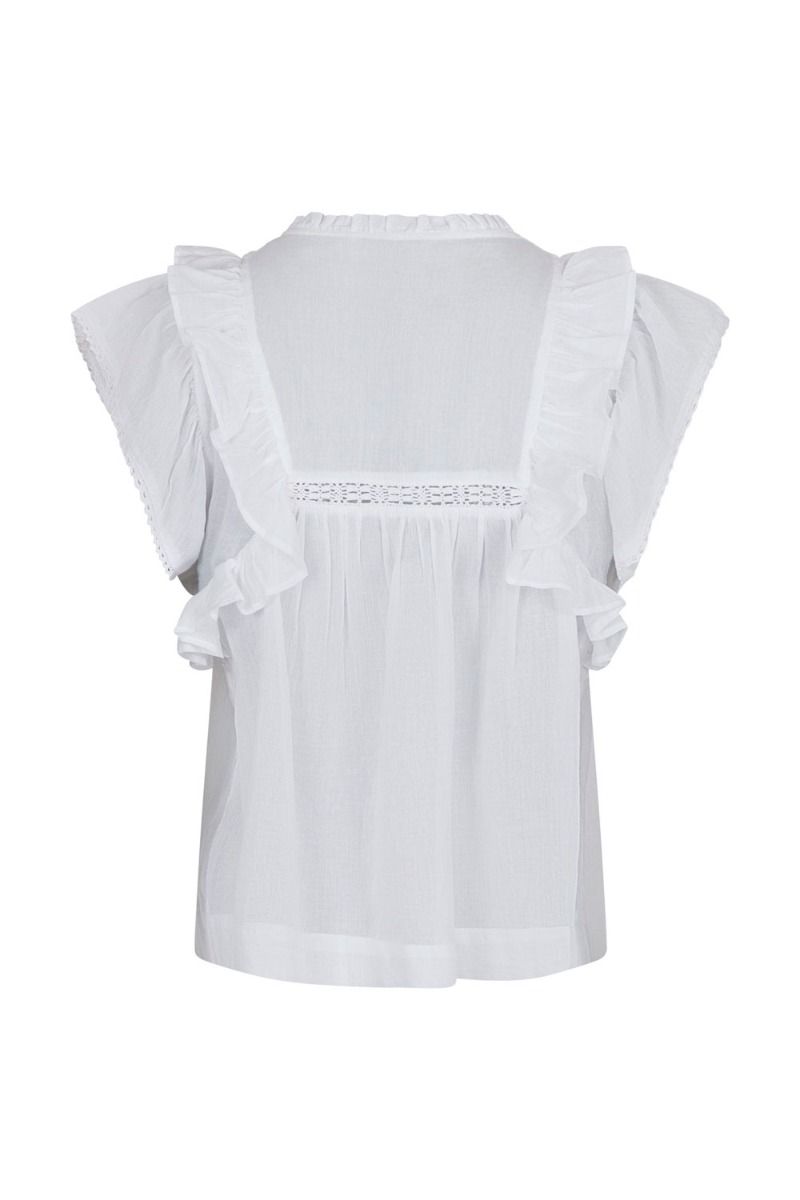 Neo Noir - Top - Jayla S Voile Top - White
