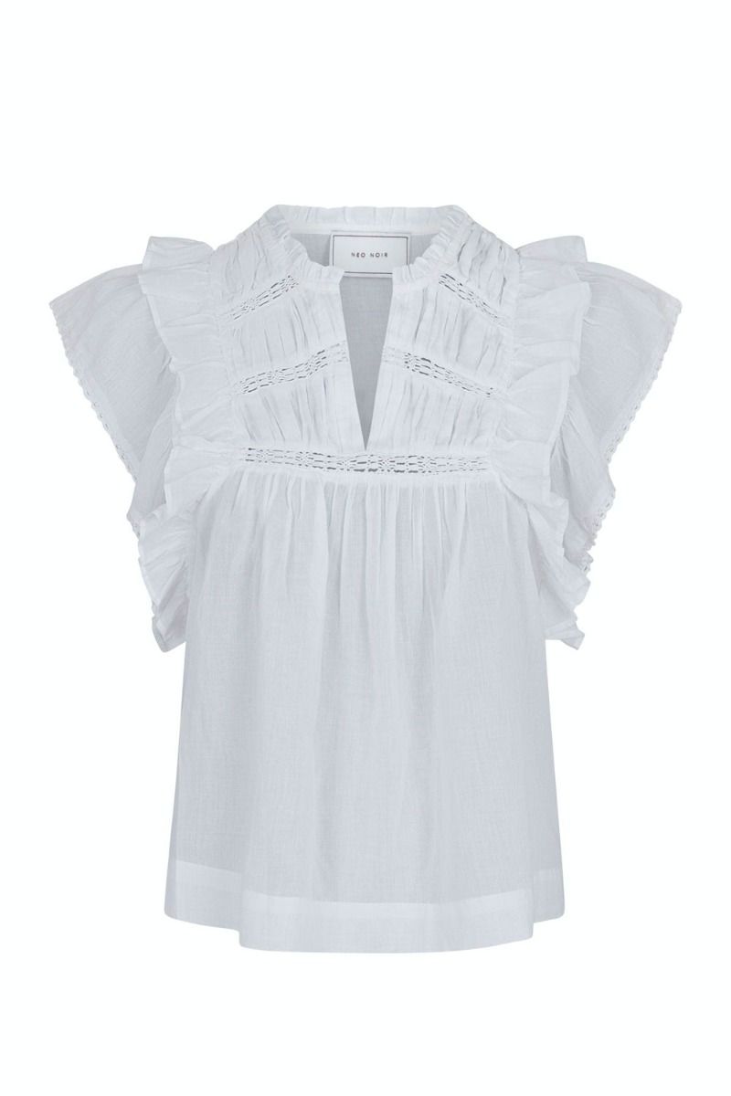 Neo Noir - Top - Jayla S Voile Top - White