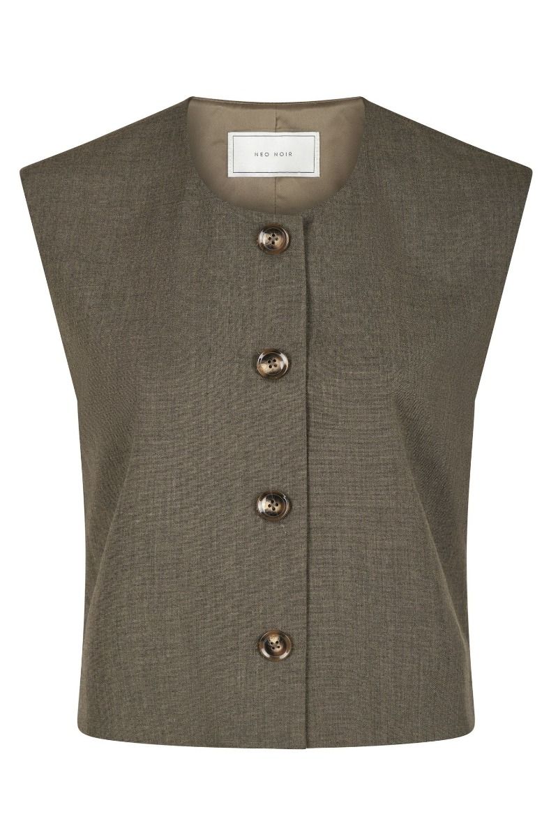 Neo Noir - Vest - Birtha Waistcoat - Brown Melange