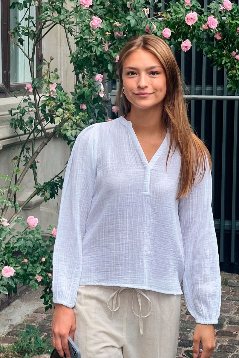 Neo Noir - Bluse - Mimmi Gauze Blouse - White