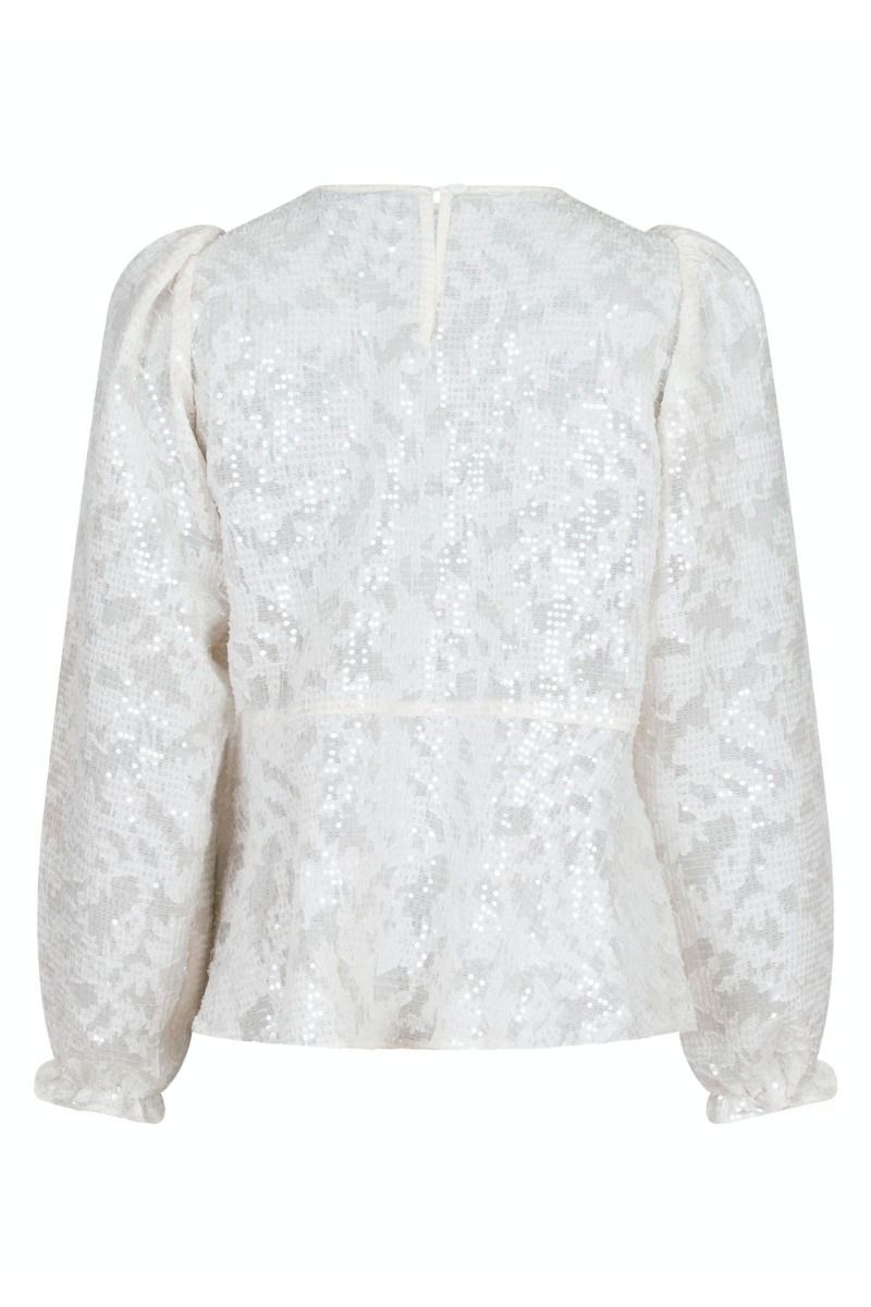 Neo Noir - Bluse - Rizzo Sequins Blouse - Ivory