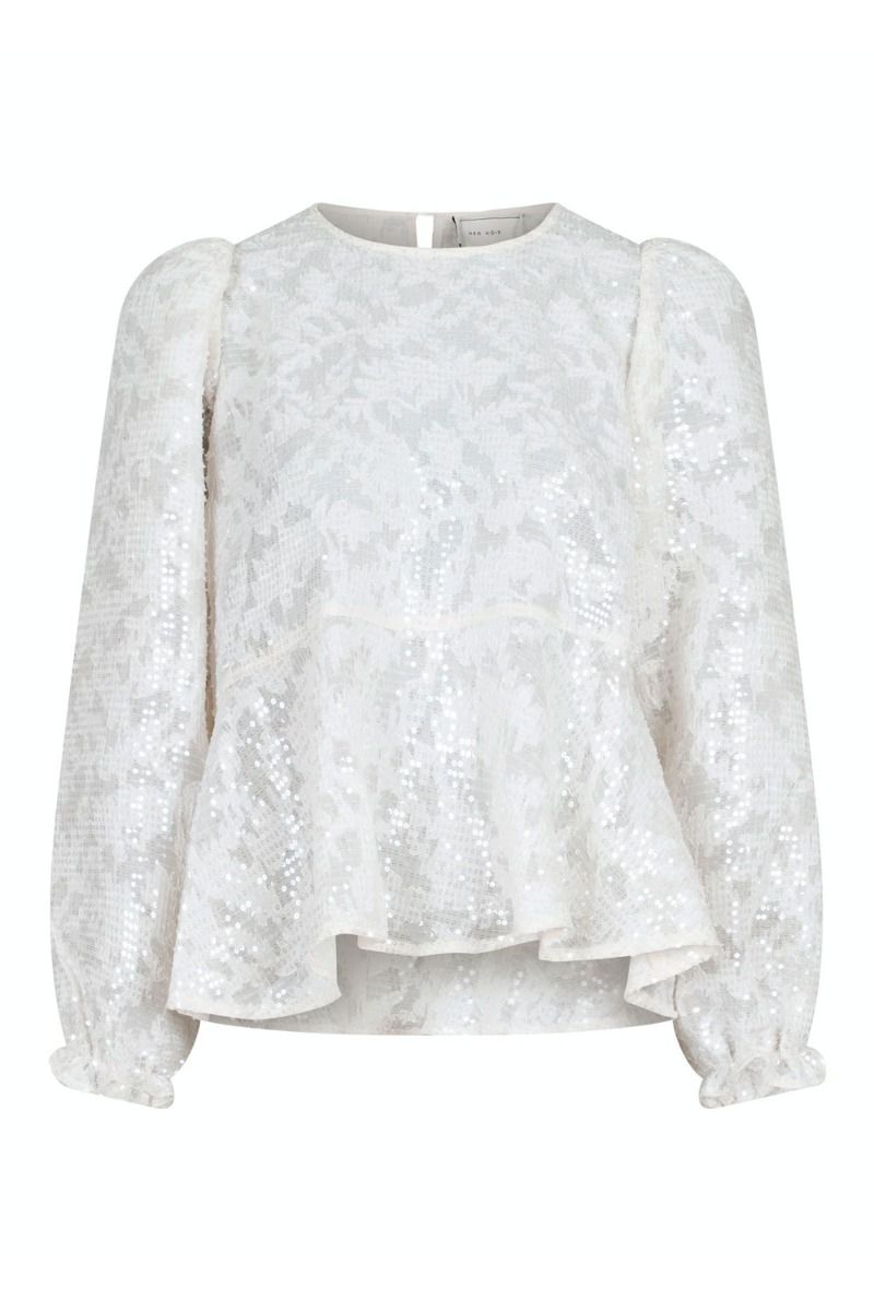 Neo Noir - Bluse - Rizzo Sequins Blouse - Ivory