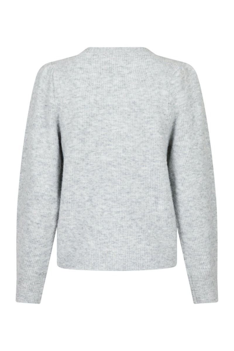 Neo Noir - Cardigan - Nuna Knit Cardigan - Light Grey Melange