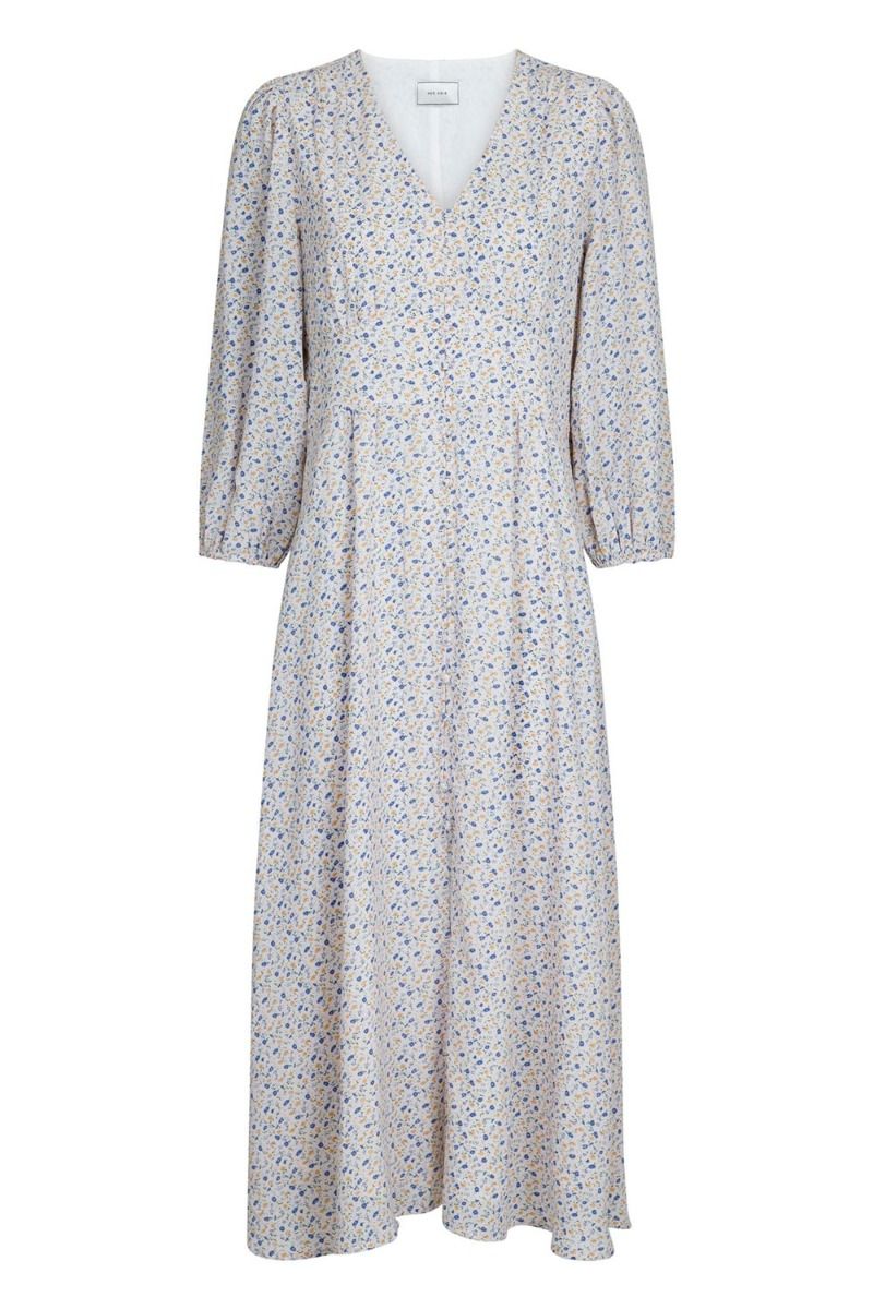 Neo Noir - Kjole - Olana Field Flower Dress - Blue
