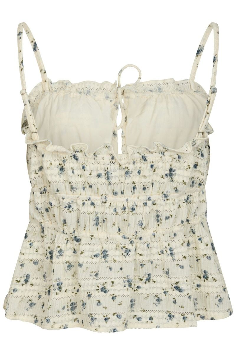 Neo Noir - Top - Seylor Flower Tie Top - Creme