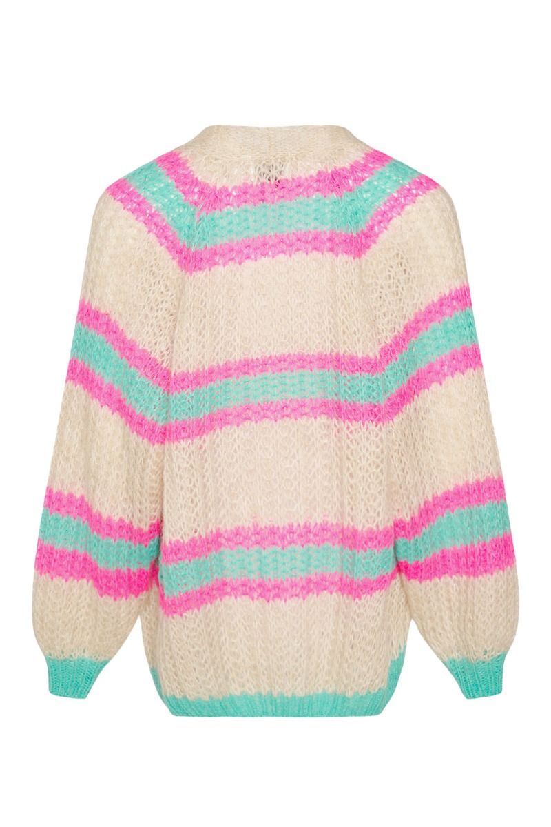 Noella - Cardigan - Vera Knit Cardigan - Green Mix