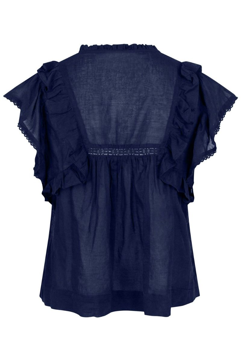 Neo Noir - Top - Jayla S Voile Top - Navy
