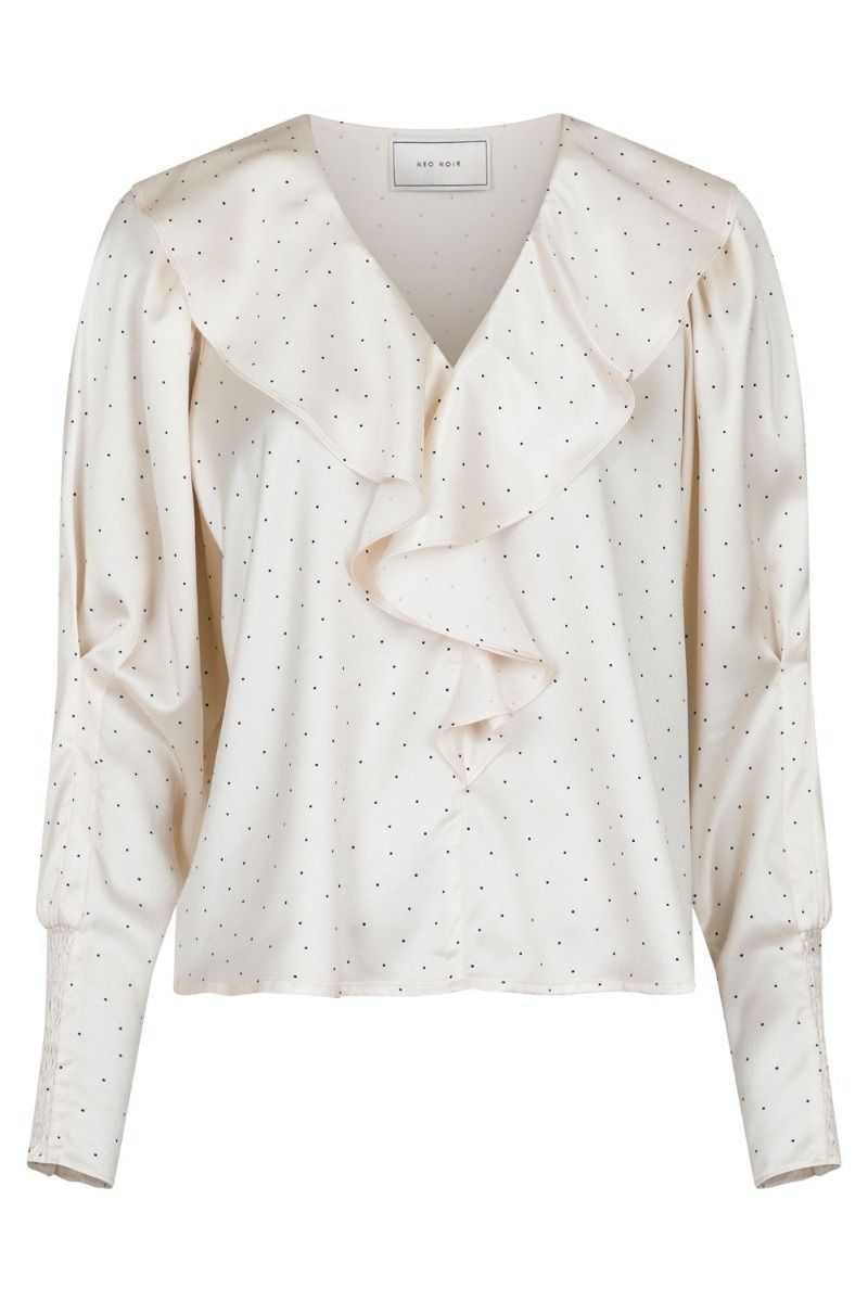 Neo Noir - Bluse - Sandie Mini Dot Blouse - Creme