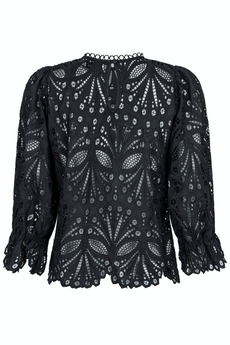 Neo Noir - Bluse - Adela Embroidery Blouse - Black