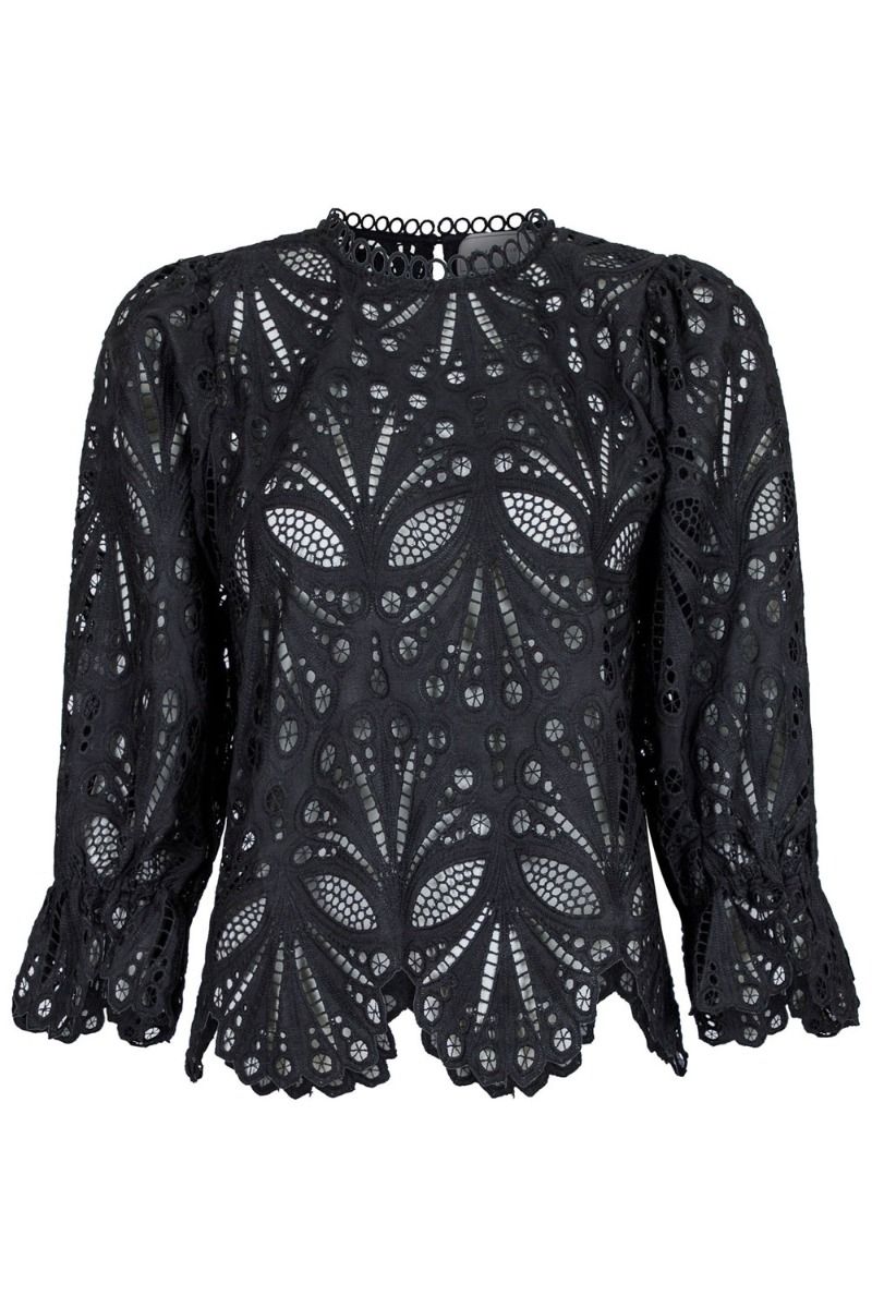Neo Noir - Bluse - Adela Embroidery Blouse - Black