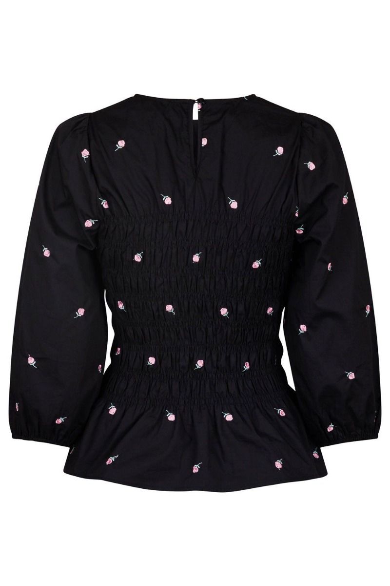 Neo Noir - Bluse - Alberta Rose Blouse - Black