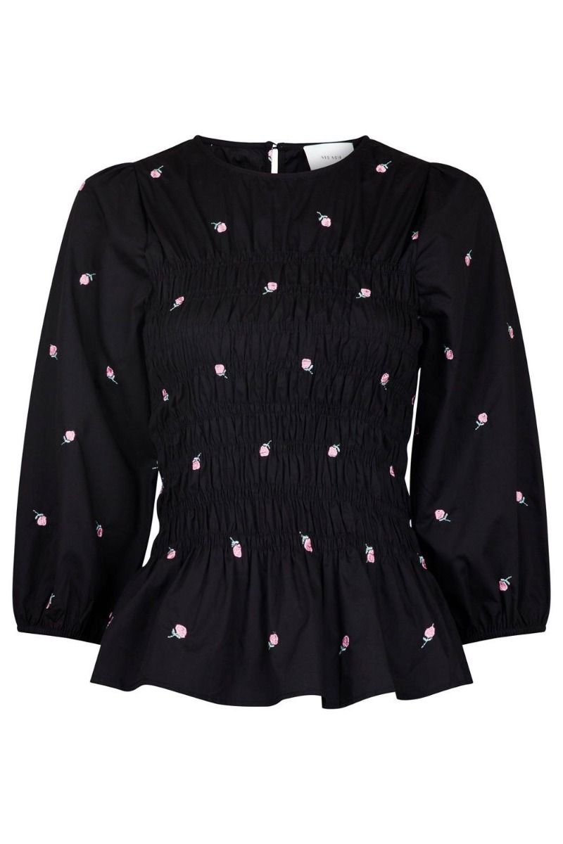 Neo Noir - Bluse - Alberta Rose Blouse - Black