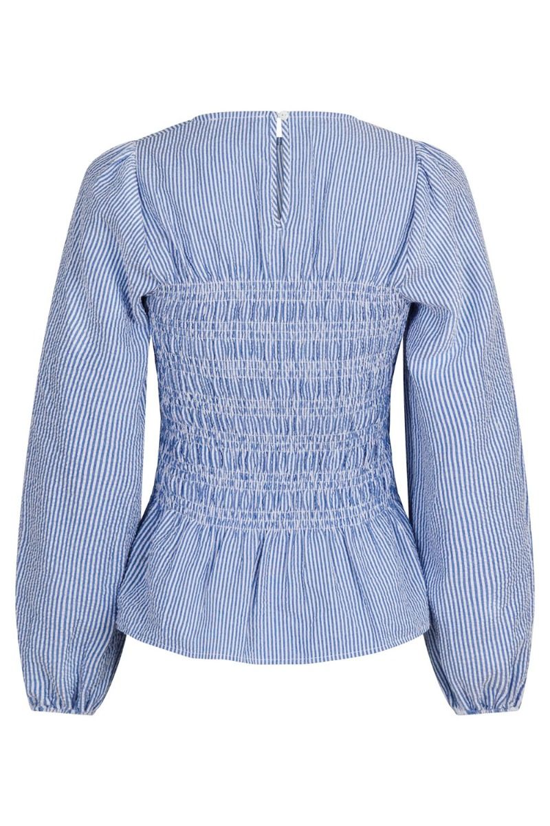 Neo Noir - Bluse - Alberta Slim Stripe Blouse - Blue