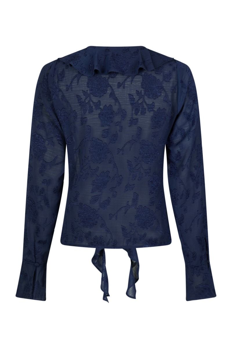 Neo Noir - Bluse - Anika Burnout Blouse - Navy