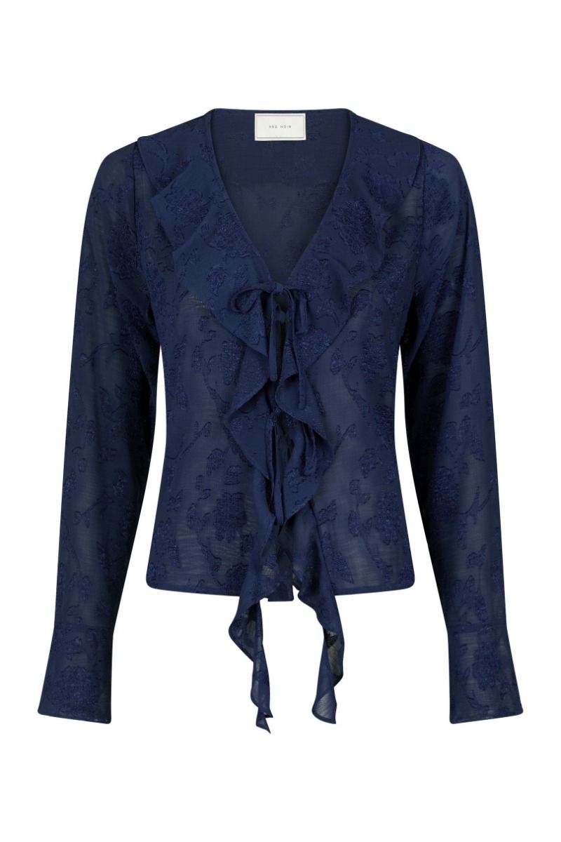 Neo Noir - Bluse - Anika Burnout Blouse - Navy